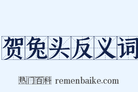 贺兔头反义词是什么意思的图片